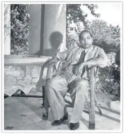  ?? THE LIFE PICTURE COLLECTION VIA GETTY IMAGES ?? A photo by Margaret Bourke-White of BR Ambedkar on his veranda, 1946.