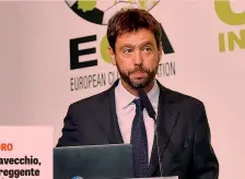  ?? BOZZANI ?? Andrea Agnelli, 41 anni, presidente della Juve