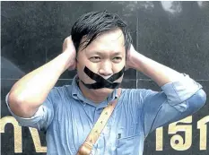  ?? THE ASSOCIATED PRESS FILES ?? Thai journalist Pravit Rojanaphru­k, seen above on May 25, 2014, is facing charges of sedition and violation of the country’s law for online postings.