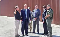  ??  ?? US President Donald Trump visits a section of the border wall in Otay Mesa, California (File photo)