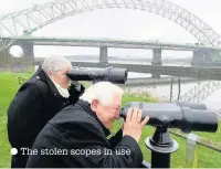  ??  ?? The stolen scopes in use