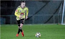  ?? CAMERON BURNELL/STUFF ?? Scott Galloway has enjoyed the start to his Wellington Phoenix career.