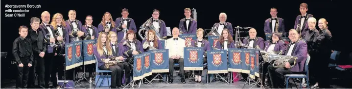  ??  ?? Abergavenn­y Borough with conductor Sean O’Neill