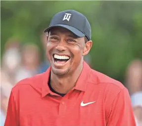  ?? JOHN DAVID MERCER/USA TODAY SPORTS ?? Tiger Woods, who earned his first PGA Tour win since 2013 on Sunday in the Tour Championsh­ip, last won a major in 2008.