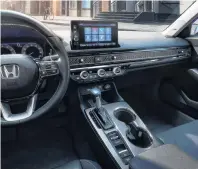  ??  ?? The interior of the 2022 Honda Civic.