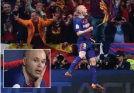  ?? FOTO AFP ?? Iniesta heerste in de bekerfinal­e en tekende zelf voor de 0-5.