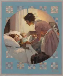 ??  ?? Norman Rockwell (1894-1978), Mother Tucking Child into Bed (Mother’s Little Angels), Literary Digest cover, January 29, 1921. Oil on canvas, 28½ x 24½ in. Estimate: $1.8/2.4 million