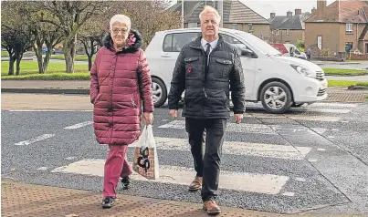  ?? Picture: Steven Brown. ?? Councillor John O’Brien and resident Nancy Wiseman on one of the crossings he wants replaced.