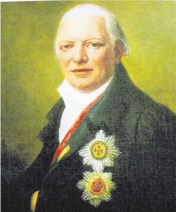 ?? FOTO: PRIVAT ?? Philipp Graf von Normann-Ehrenfels um 1812.