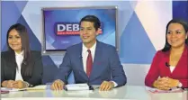  ??  ?? Señalamien­tos. El candidato dio las declaracio­nes durante la entrevista “Debate con Nacho” de TCS.