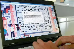  ?? — AFP ?? The website homepage of British advertisin­g giant WPP is pictured on a computer laptop screen in in London. Several multinatio­nal companies were targeted in an internatio­nal cyberattac­k which started in Russia and Ukraine before spreading to western...