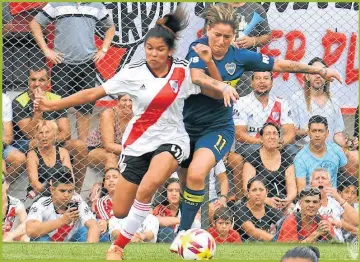  ?? PRENSA RIVER ?? EL ULTIMO. Las chicas de River les ganaron 3-1 a las de Boca.