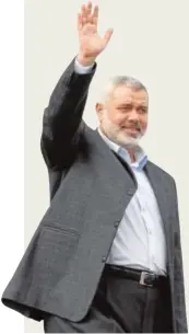  ?? ABC ?? De 58 años, Haniyeh es el líder político del movimiento palestino radical Hamás desde 2017, y manda en la Franja de Gaza en abierta oposición a Abás