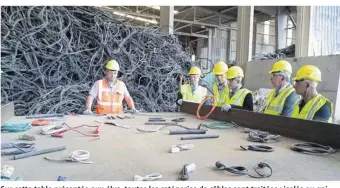  ??  ?? Sur cette table présentée aux élus, toutes les catégories de câbles sont traitées : isolés ou gainés, armés acier ou plomb, à base de cuivre ou d’aluminium.