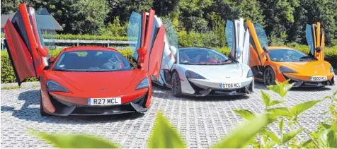  ?? Foto: Ulrich Wagner ?? Power hoch drei: die neue McLaren Sport Series mit (von links) 540C, 570GT und 570S.