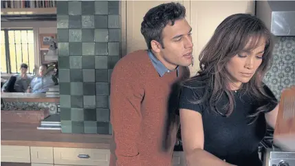  ??  ?? THRILLER: Ryan Guzman as Noah and Jennifer Lopez as Claire Peterson in a scene from the film ‘The Boy Next Door’.