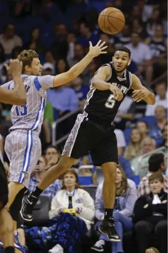  ?? JOHN RAOUX/THE ASSOCIATED PRESS ?? Cory Joseph, San Antonio’s first option to replace Tony Parker, has played a big role in the Spurs’ stretch run.