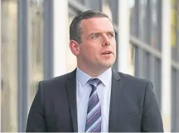  ?? PA. ?? Moray MP Douglas Ross is the favourite to take over as leader of the Scottish Conservati­ves.