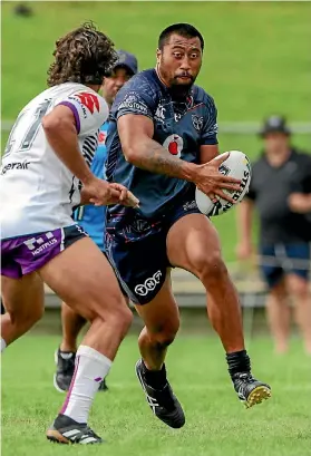  ?? PHOTO: PHOTOSPORT ?? Ligi Sao showed his offloading ability during the Warriors’ two trial matches.