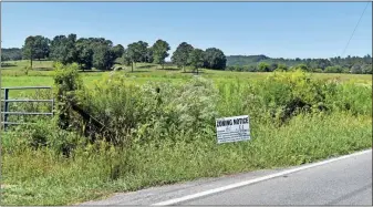  ?? Blake Silvers ?? A nearly 112-acre property on Miller Ferry Road at Shaw Road is the site of a planned industrial facility.