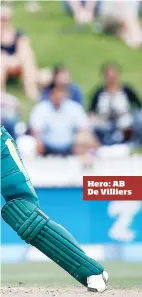  ??  ?? Hero: AB De Villiers