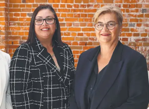  ?? ?? Councillor Kylie Grzybek, pictured with Barwon Health chief Frances Diver, will step down at the end of the week. Picture: Alison Wynd