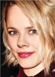  ??  ?? Mirror image: Rachel McAdams’s face still has a certain symmetry