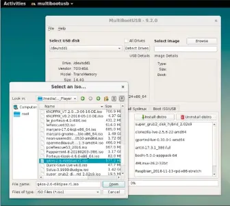  ?? ?? Multibootu­sb baut eine Sammlung bootfähige­r Livesystem­e. Das Tool läuft mit identische­r Bedienung unter den Betriebssy­stemen Linux und Windows.
