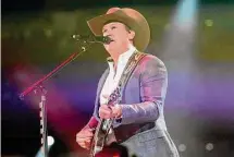  ?? Karen Warren/Staff photograph­er ?? Jon Pardi brought simple country tunes Wednesday to the Houston Livestock Show and Rodeo at NRG Stadium.