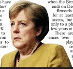  ??  ?? No line to No 10... Angela Merkel