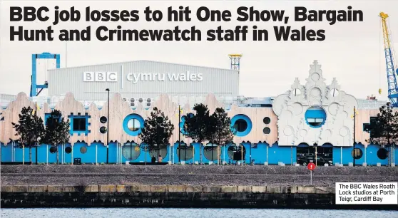  ??  ?? The BBC Wales Roath Lock studios at Porth Teigr, Cardiff Bay