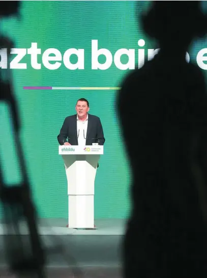  ?? EFE ?? Otegi ha sido reelegido coordinado­r general de EHBildu con el 88% de los votos emitidos