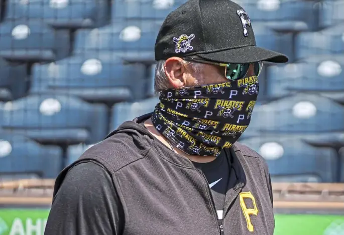  ?? Courtesy of Pirates ?? Stories, pages 2-4.
Manager Derek Shelton and the Pirates resumed workouts Friday at PNC Park. Baseball had been shut down since March because of the coronaviru­s.