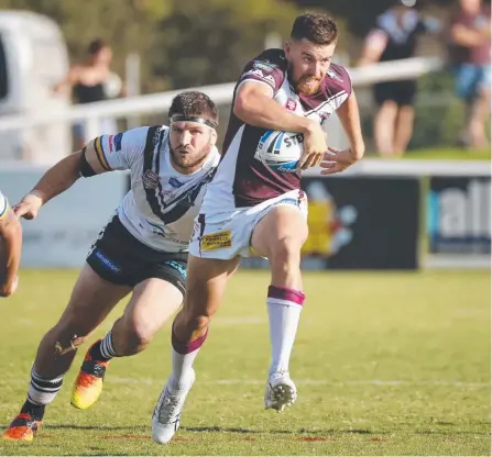  ?? Picture: RICHARD MAMANDO SMP IMAGES/NEWSCORP ?? Dallas Wells on the fly for Burleigh Bears in the Intrust Super Cup.