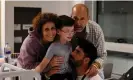  ?? ?? Ohad Munder meets his father, brother and family members at the Schneider children’s medical center, Israel. Photograph: AP