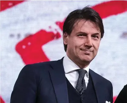  ?? FOTO: TT-AP-ANSA/ANGELO CARCONI ?? Giuseppe Conte är en kompromiss­lösning till premiärmin­ister för att Italien ska få en ny regering.