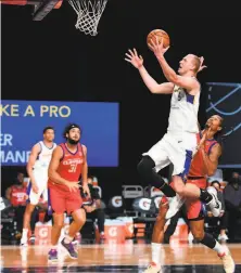  ?? Courtesy of Santa Cruz Warriors / NBAE via Getty Images ?? In the G League bubble, forward Alen Smailagic showed he’s far from ready to contribute for Golden State.