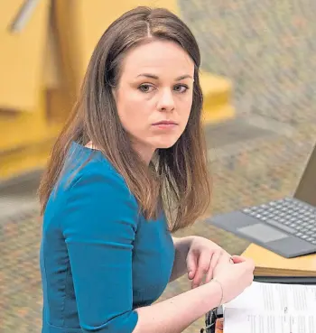  ??  ?? FURLOUGH: Scottish Finance Secretary Kate Forbes has spoken up for businesses.