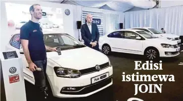  ??  ?? WINTER bersama Ketua Pegawai Eksekutif Lazada Malaysia, Christophe Lejeune (kiri) ketika Majlis Volkswagen Perkenal Rangkaian Model JOIN sempena Volkswagen Fest 2018.