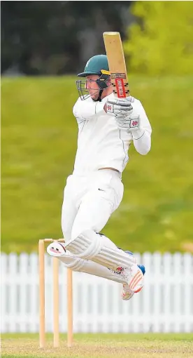  ?? Photo / Photosport ?? Dane Cleaver made the most of his time at the crease at Eden Park yesterday.