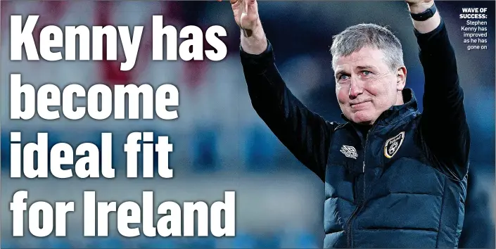  ?? ?? WAVE OF SUCCESS: Stephen Kenny has improved as he has gone on