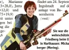  ?? Foto: Kleist ?? Sie war die beste Luftge wehrschütz­in des Gaues Friedberg beim Ursula Pokal in Harthausen: Michaela Hirsch berger (Mering).