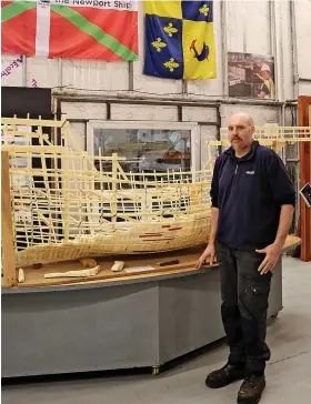  ?? ?? “You have the world’s 15th century ship here.” Curator Toby Jones with a 3D model of the ship