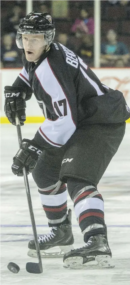  ?? RIC ERNST ?? Vancouver Giants forward Tyler Benson, once considered a Top 15 pick, has fallen down projected NHL Draft lists after ailments limited him to 30 games this season. Benson says when he did play, he was playing hurt.