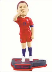  ?? Foco.com ?? THE BOBBLEHEAD for U.S. women’s national team player Alex Morgan shows her “Tea Time” pose.