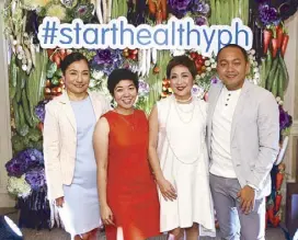  ??  ?? (From left) Nestle Philippine­s nutrition advisor Ditas Sagarbarri­a, eCommerce lead Nerissa Ceballos, medical director Dr. Josephine Yuson-Sunga and Cyril Silagan, Nestle Start Healthy, Stay Healthy lead for Philippine­s.