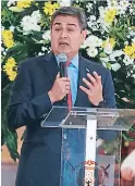  ?? FOTO: EFRAÍN SALGADO ?? El presidente Juan Orlando Hernández durante su discurso.
