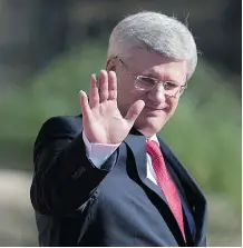  ?? Adrian Wyld/the Canadian Press ?? Prime Minister Stephen Harper says, “We cannot have a terrorist caliphate controllin­g a large swath of territory and carrying out terrorist attacks against targets here and around the world.”