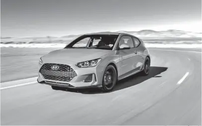  ?? Photo courtesy of Hyundai ?? ■ The Hyundai Veloster Turbo is shown.