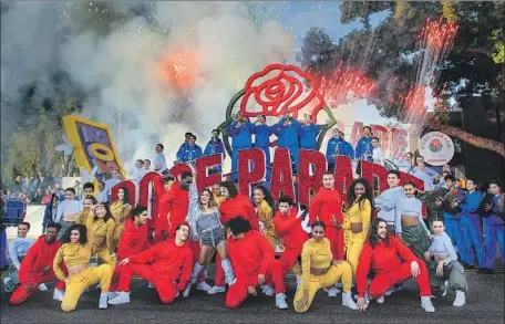  ?? Mark Boster For the Times ?? THE OPENING performanc­e of the 2020 Rose Parade featured dance and pyrotechni­cs. The last time the parade was canceled was 1945.